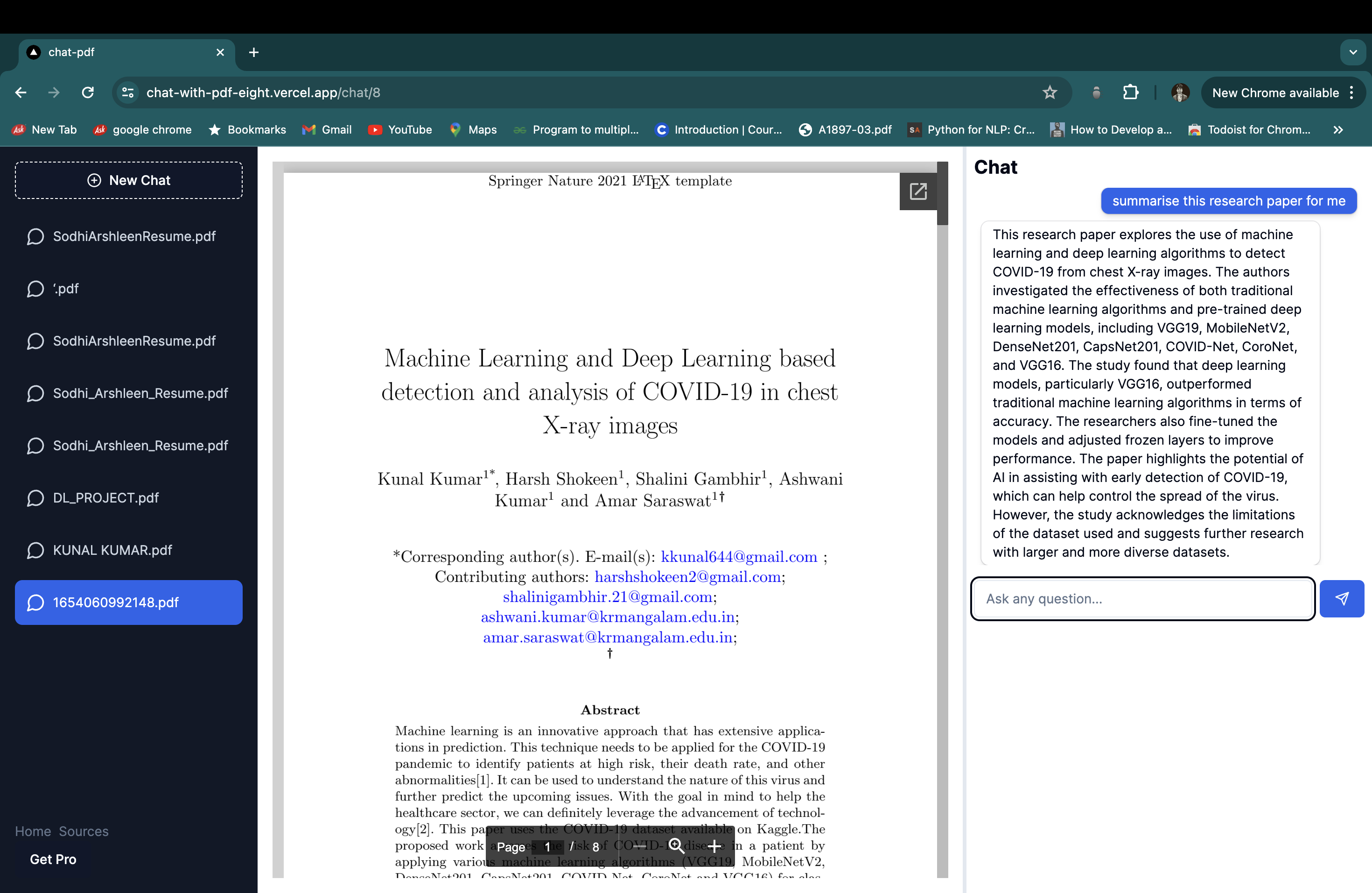 AI SaaS - Chat with PDF