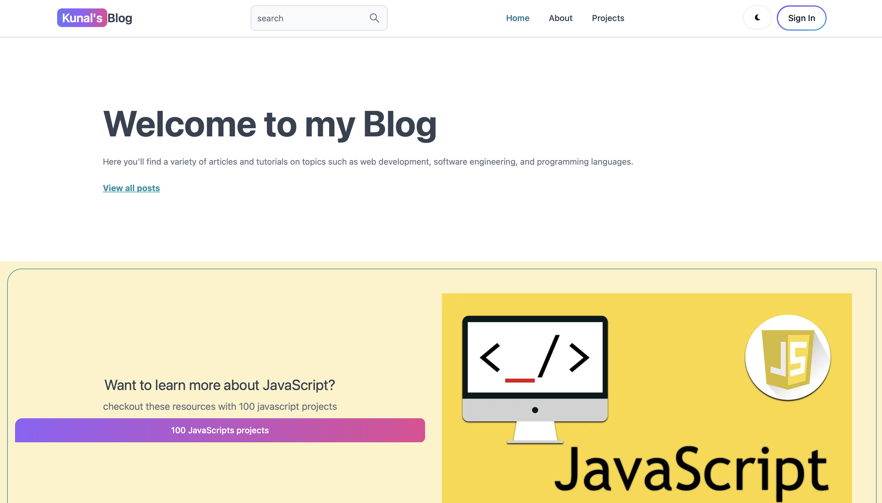 Blogging Application
